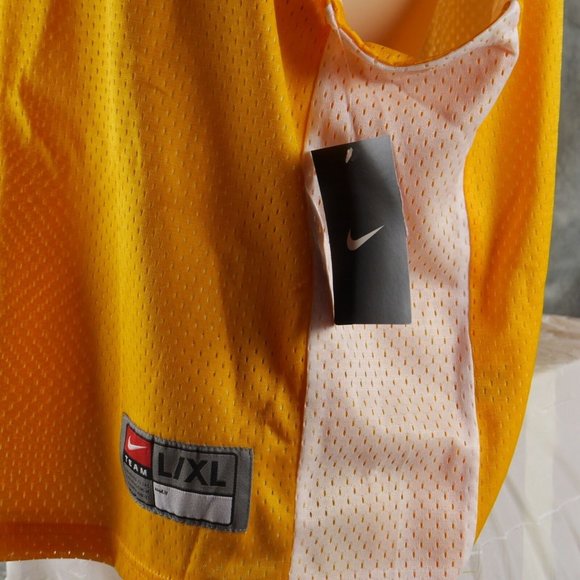 NWT NIKE 399202 717 Men's Reversible Orange/White Sleeveless Tank size L/XL ANB - Picture 3 of 6